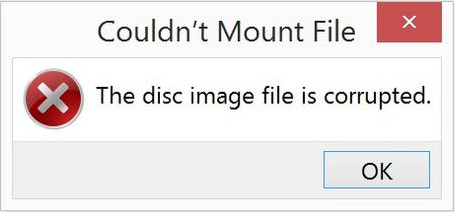 файл образа диска поврежден