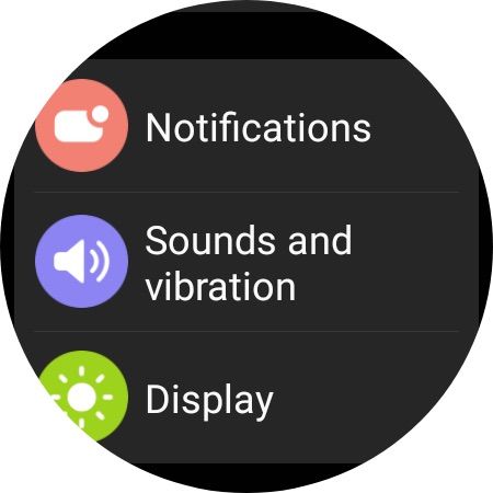 Samsung Galaxy Watch 4/5 Меню настроек звука и вибрации