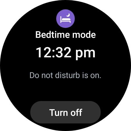 Экран режима сна на Samsung Galaxy Watch 4/5