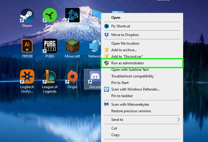 дискорд запусти от имени администратора