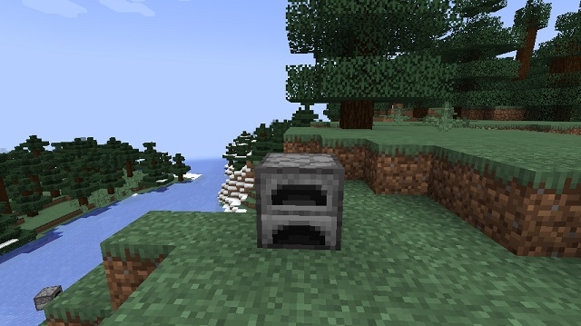 Размещенная печь в Minecraft