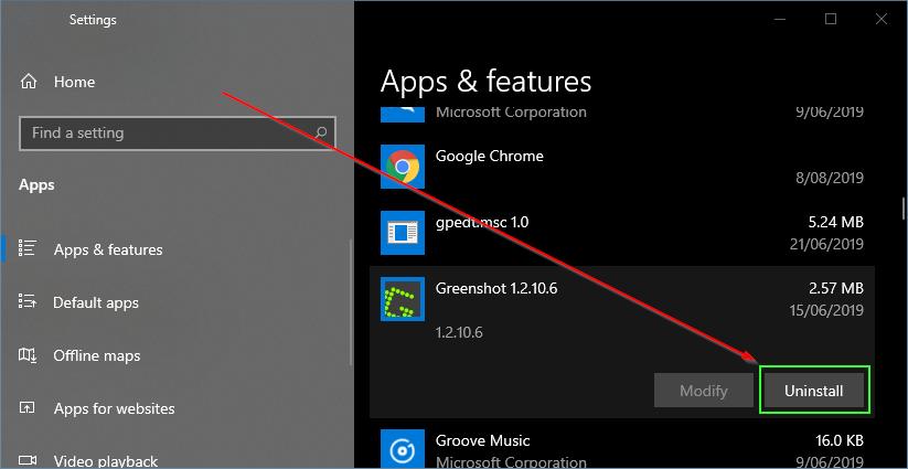 Windows 10 не обновляет приложения для удаления
