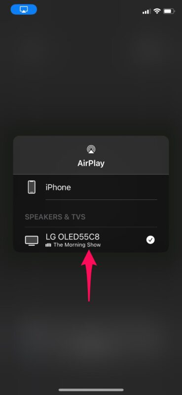Как AirPlay видео с iPhone на LG OLED TV