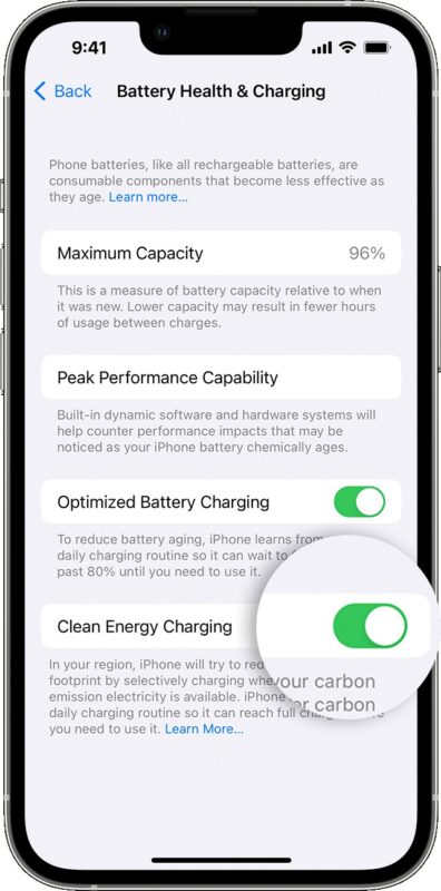 Настройте чистую зарядку для iPhone