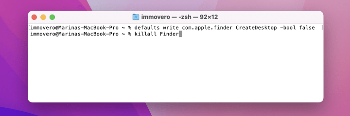 terminal killall finder.png?auto=format&ixlib=php 3.3 Скрытие значков рабочего стола на Mac для презентаций и снимков экрана