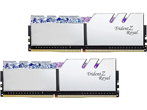 G.SKILL Trident Z Royal Series (Intel XMP) DDR4 RAM 32 ГБ (2x16 ГБ) 4000 МТ/с CL18-22-22-42 1,40 В Память для настольного компьютера UDIMM — серебристый (F4-4000C18D-32GTRS)