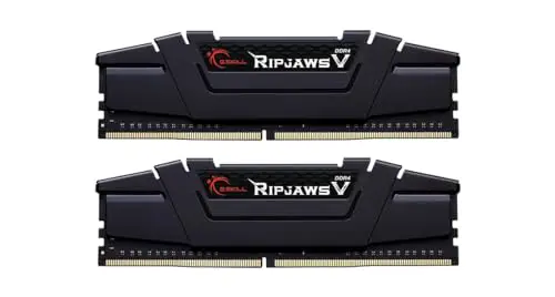 G.SKILL Ripjaws серии V (Intel XMP) DDR4 RAM 16 ГБ (2x8 ГБ) 3200MT/s CL16-18-18-38 1,35 В Память для настольного компьютера UDIMM — черный (F4-3200C16D-16GVKB)